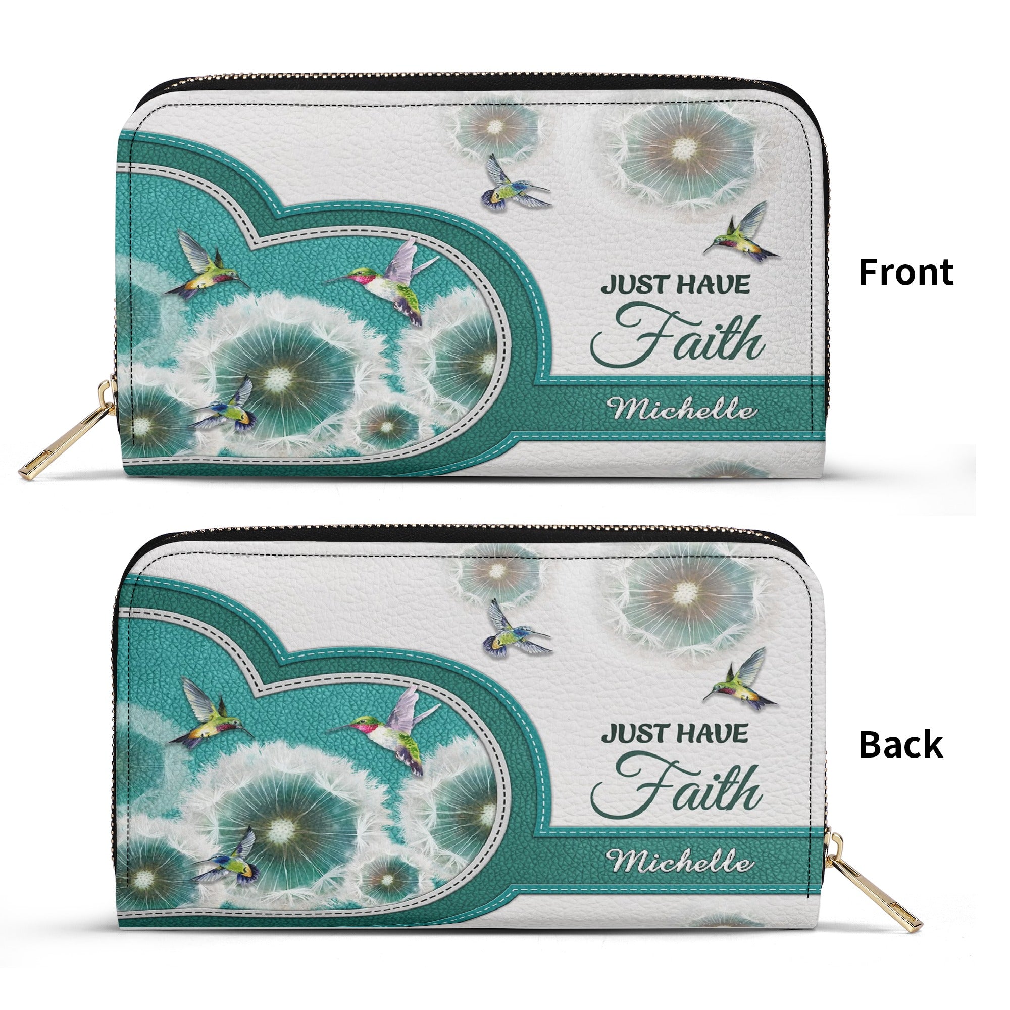 Just Have Faith Dandelion Leather Bag, Custom Leather Bag With Bible Verse , Jesus Bag. BLAF05